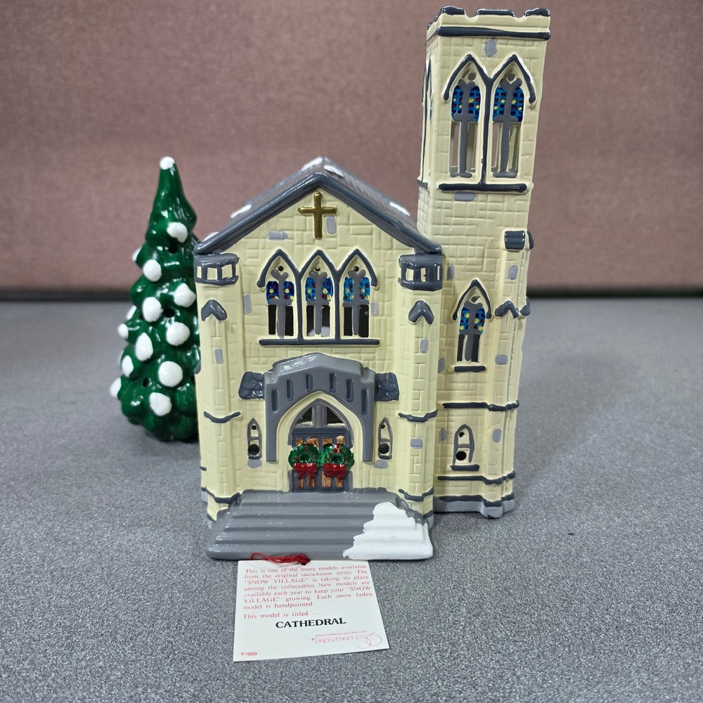 Department 56 Snow Village Cathedral Excellent 1989 Vintage